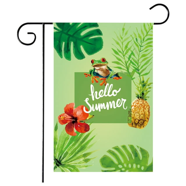 Drapeau d'Été pour Jardin Bord de Mer Soleil Drapeau d'Été Drapeau de Cour Extérieure