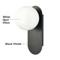 thumbnail image 4 of Claxy Black Wall Light Fixture with Globe Milk Glass Shade 1-Light, 4 of 6