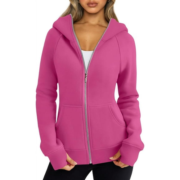 ORUYROP Womens Zip Up Hoodies Fleece Jackets Sweatshirts Fall Outfits Sweaters With Pockets Winter Y2k Clothes