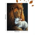 thumbnail image 3 of Qisvanset 12x16 Inch Lion and Lamb Harmony Canvas Wall Art, Spiritual Symbol Peace Home Office Wall Decor, 3 of 8
