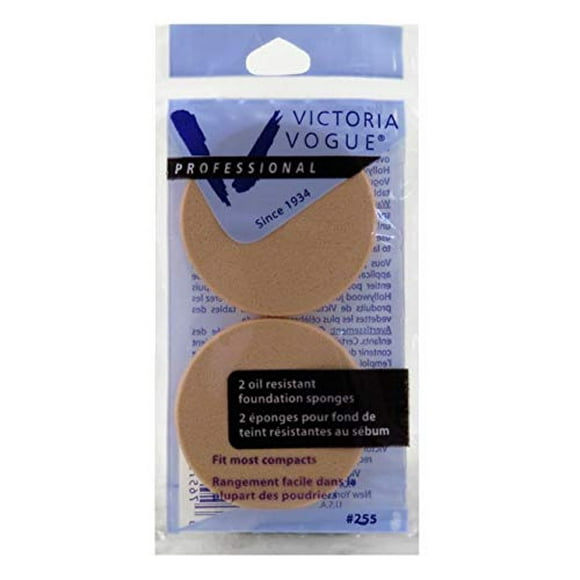 Victoria Vogue 255 Fond de Teint Rond en Éponge à 2 Chiffres (3 Paquets)