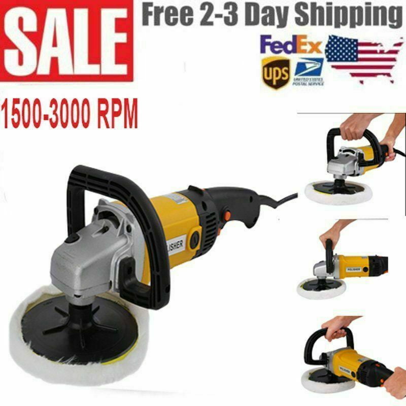 Electric 1000W Car Boat Polisher Sander Buffer Polishing Machine Sponge Set jD