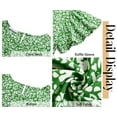 thumbnail image 5 of Fantaslook Dresses for Women Summer Casual Boho Dress Floral Print Ruffle Sleeve Midi Beach Dresses, 5 of 7