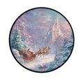thumbnail image 2 of 36.2 Inch Round Floor Mat Santa Claus in Sleigh Carpet Decor Rug for Living Room Bedroom, 2 of 6