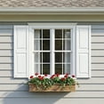 thumbnail image 2 of Barara King Window Shutters with Premium Board and Batten, Plantation Shutters with Squared Design and Easy Mount for Farmhouse, Home Office, Living Room, Bedroom, White(14"*39"), 2 of 8