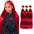 thumbnail image 1 of Extensiones de cabello GveoxVO Red Straight 8A Brazilian 300g, 1 of 7