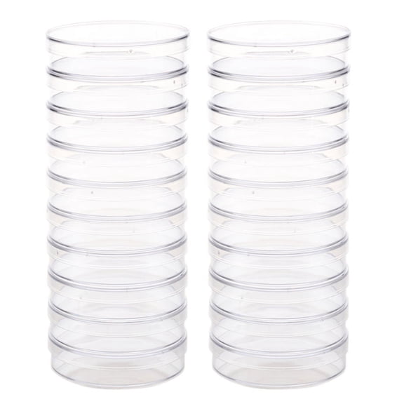 20Pcs Sterile w/Lids for Lab Plate Bacterial 55mm x 15mm