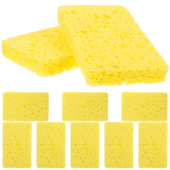 Wood Pulp Sponge Cotton Scouring Pad Dish Wash Sponges Convenient for Cleaning 10 Pcs