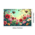 thumbnail image 1 of Colorful Flower Backdrop Banner for Spring Wedding Floral Photography Props Party Supplies Birthday Decorations Background Events, 1 of 4