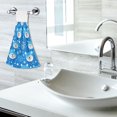 thumbnail image 5 of Yayeee Kitchen Hanging Hand Towels Set of 2 with Loop Bathroom Absorbent Tie Towel, Blue Bears, 5 of 7