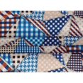 thumbnail image 5 of oneOone Velvet Navy Blue Fabric Check Patchwork Sewing Craft Projects Fabric Prints By Yard 58 Inch Wide, 5 of 5