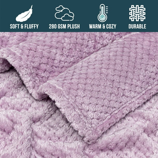 Purple waffle throw best sale