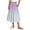 Purple, variant on Women's Gradient Boho Flowy Midi Skirt Summer Casual Elastic High Waist Tiered Long Skirts with Pockets