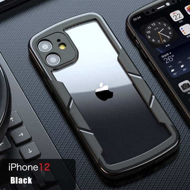 Funda protectora anticaída para teléfono iPhone 13 12 11 Pro Max Mini X XR XS SE 2020 6 6S 7 8 Plus, funda transparente a prueba de golpes para cámara Tan Jianjun unisex