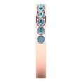 thumbnail image 4 of 0.39 ctw Wedding Band for Women - 18K Rose Gold Simulated Blue Sapphire Stackable Eternity Ring, 4 of 6