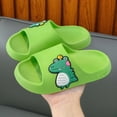thumbnail image 2 of HCNTES Toddler Kids Unisex Sandals Soft Sole Non-Slip Slides for Spring Summer Beach Pool Shower Indoor Play(Z01-Green,13), 2 of 5