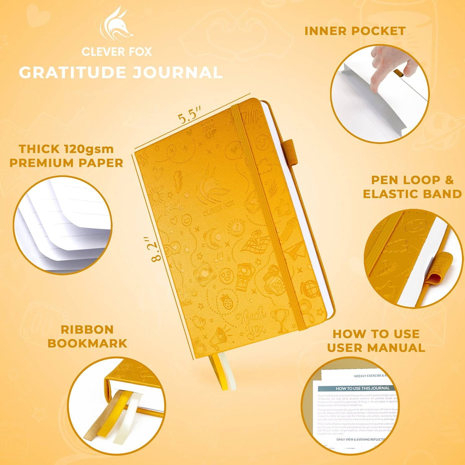 Clever Fox Gratitude Journal