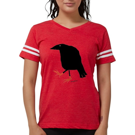CafePress - Crow’S Feet Women's Football T Shirt - Womens Football Shirt