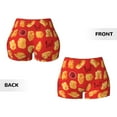 thumbnail image 6 of Chicken Nuggets Food Pattern Workout Shorts For Women Scrunch Butt Lifting Yoga Gym Seamless Booty Biker Shorts Small, 6 of 9