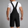 thumbnail image 6 of Afuyipoi Men's Washed Denim Overalls Shorts, with Chest Pocket Workwear Bib Shorts with Adjustable Straps Black 3XL, 6 of 9