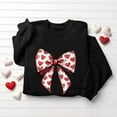 thumbnail image 4 of Valentines Day Pullover Sweatshirts Women Cute Heart Graphic Valentine Sweater Tops Casual Funny Long Sleeve Shirts, S Black, 4 of 6