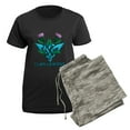 thumbnail image 5 of CafePress - Thistles Lamont Women's Dark Pajamas - Women's Short Sleeve Print T-Shirt and Pants Dark Cotton Pajama Set, 5 of 7