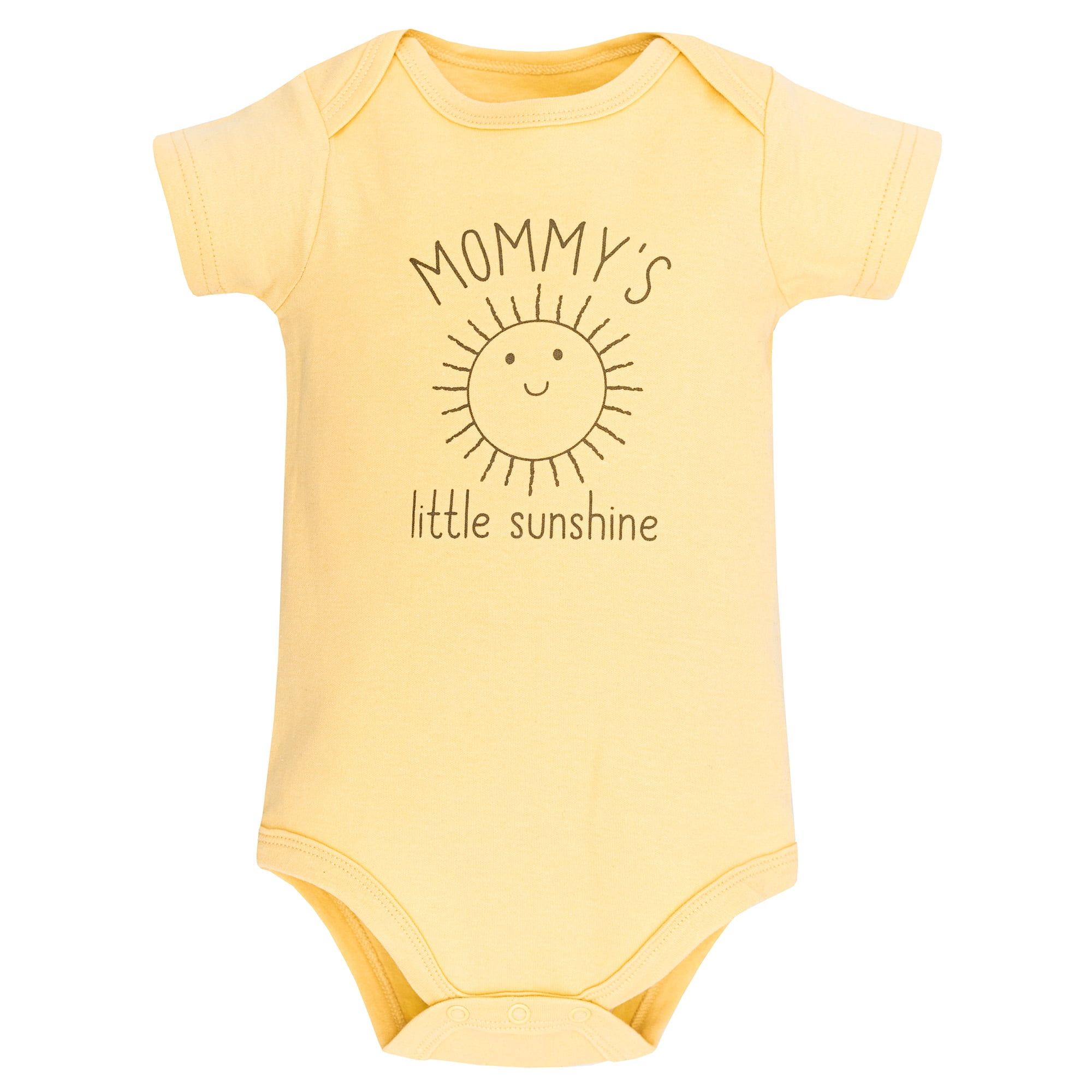 Hudson Baby Infant Cotton Bodysuits 5-Pack, Sunshine And Clouds, 18-24 Months