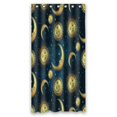 thumbnail image 1 of Cortina de Ducha ABPHQTO poliéster impermeable Cuerpos Celestes dorados 90x180 cm, 1 of 1