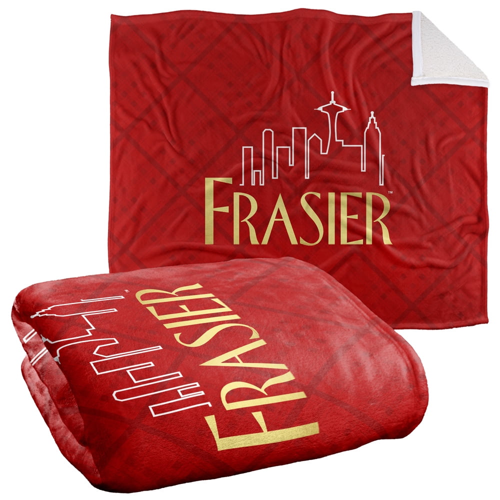 Frasier Blanket, 50"x60", Logo Silky Touch Sherpa Back Super Soft Throw