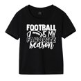 thumbnail image 1 of Gibobby Blusa Niñas Camisetas con estampado de de Rugby de manga corta para niños y niñas, ropa de moda (Negro, 9-10 Años), 1 of 3
