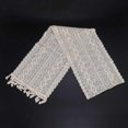 thumbnail image 3 of 2X Elegant Cream Crochet Lace Macrame Table Runner with Tassels for Rustic Wedding Decoration and F, 3 of 5