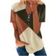 thumbnail image 1 of Blusa de manga corta con cuello en V, informal, cómoda y elegante para mujer OAVQHLG3B Store  lin121212, 1 of 5