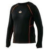 Ergodyne N-FernoÂ® 6435 Thermal Base Layer Long Sleeve Shirt, Black, XL