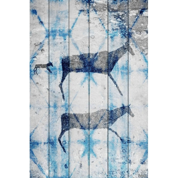 Parvez Taj "Ancient Art" Print on White Wood