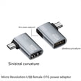 thumbnail image 2 of Cable Adaptador OTG 4K con Suministro de Energía Micro-USB A USB con Diseño en Ángulo. Adecuado para Tableta, TV (Derecha), 2 of 5