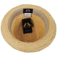 thumbnail image 4 of Oceanside Raffia Straw Fedora Hat - M - Natural/Black, 4 of 6
