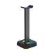 thumbnail image 1 of Soporte para auriculares RGB con 3 puertos USB 2.0 Soporte para auriculares para PC para juegos (negro), 1 of 5