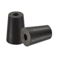 thumbnail image 1 of Uxcell Tapón de goma cónico de 13 mm a 17 mm con agujero para laboratorio y hogar, paquete de 5, color negro, 1 of 5