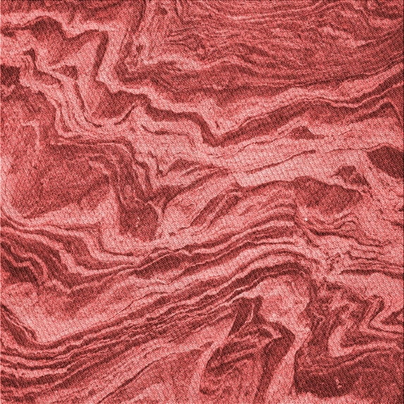 Ahgly Company Indoor Square Patterned Love Red Area Rugs, 4' Square