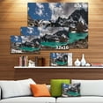 thumbnail image 3 of Distant Mountains and Mountain Lake - Landscape Canvas Art Print, 3 of 4