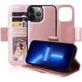 thumbnail image 1 of navor Detachable Magnetic Wallet Case Compatible with iPhone 13 Pro Max [6.7 inch] [Folio], RFID Protection Kickstand -Rose Gold, 1 of 7