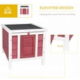 thumbnail image 4 of PRZL Small Wooden Rabbit Hutch Bunny Cage Guinea Pig Cage Duck House Dog House with Openable & Waterproof Roof, Red, 4 of 9