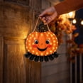thumbnail image 5 of Halloween Light Up Pumpkin Hanging Door Decor, Halloween Jack-o'-lantern Wall Ornament, Halloween Decorations for Autumn Harvest and Halloween Party Home Decor,12x13Inch, 5 of 8