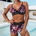 thumbnail image 1 of Floenr Two Piece Women’s Bikini Swimsuit Set,Casual Loose Double Straps Open Back Leafy Bathing Suit Swimwear, 1 of 9