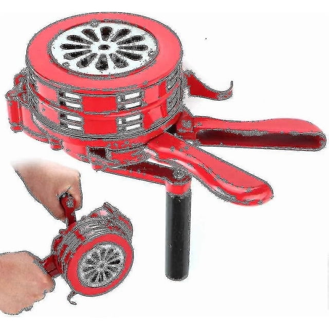 Sirène à Main Boîtier en Aluminium Sirène Manivelle Pliable Alarme Sirène, Rouge Banmo