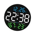 thumbnail image 3 of Calendario de reloj de pared digital  degree f/ degree C conmutable con la semana de la fecha de luz nocturna para el dormitorio de la oficina dormitorio a salón 3 colores, 3 of 8