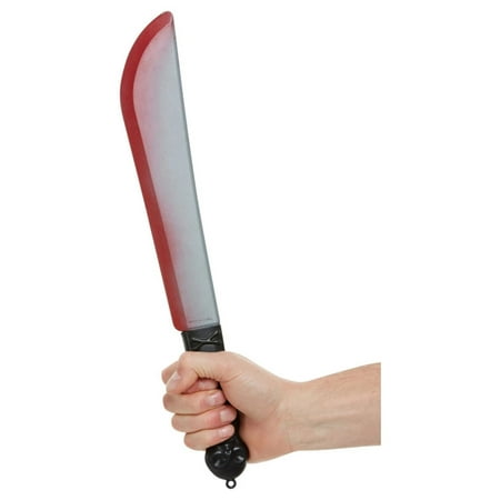 Silver and Black Unisex Adult Halloween Bloodied Knife Costume Accessory - One