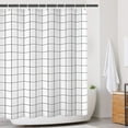 thumbnail image 1 of Cortina de Ducha Secado rápido Impermeable Dobladillo Ponderado Cortinas de Ducha Lavables Cortina de baño de poliéster con 12 Ganchos 180 x 200 cm, 1 of 5