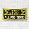 thumbnail image 4 of Now Hiring All Positions 13 oz Heavy Duty Vinyl Banner All Position Jobs Available Help Wanted Sign for Business Advertising Indoor/Outdoor Single-Sided with Metal Grommets (4x6 ft, Ye & Bl), 4 of 6