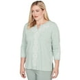 thumbnail image 3 of Alfred Dunner Womens Classic Fit Soft Embroidered Pattern Top, 3 of 4